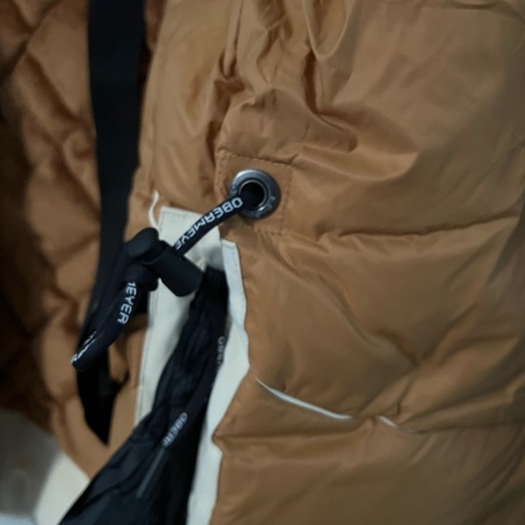 Obermeyer Meribel Down Winter Skiing Jacket Size 10 Adjustable Waist Sandbar New - Picture 14 of 16